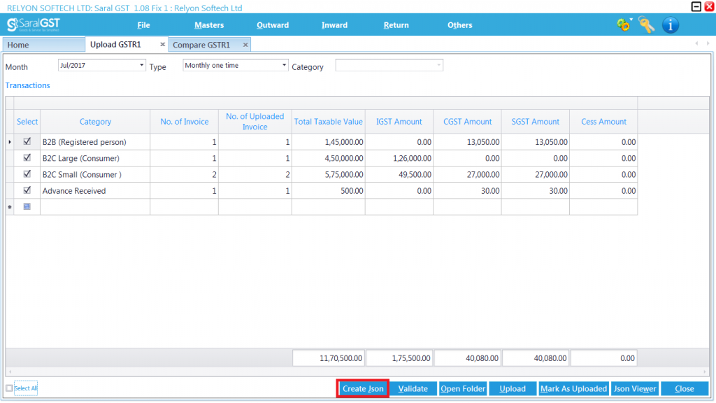 GSTR 1 online filing procedure 20