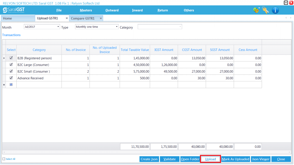 GSTR 1 online filing procedure 22