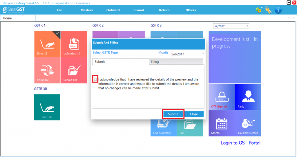 GSTR 1 online filing procedure 40