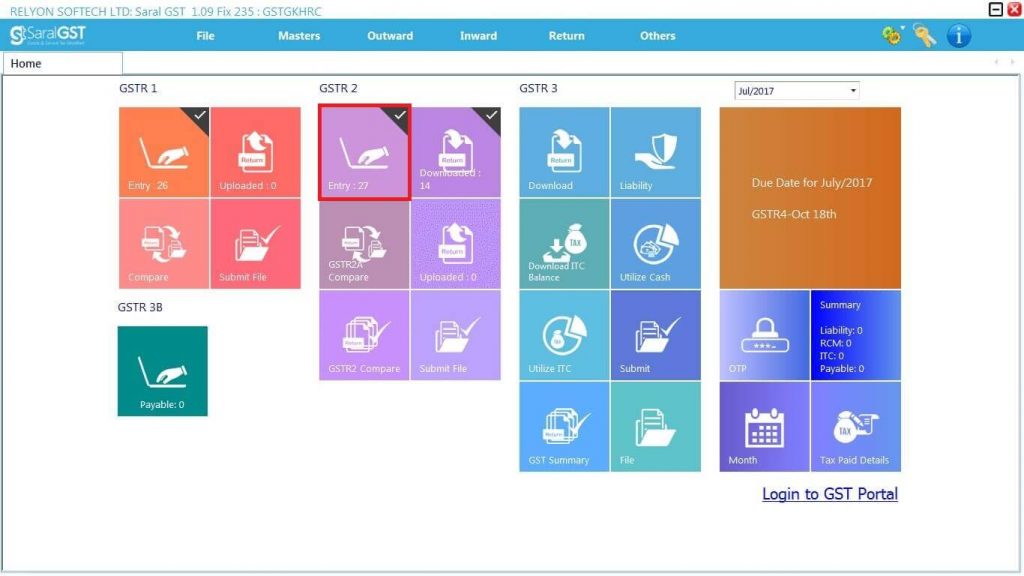 GSTR 2 online filing procedure 5