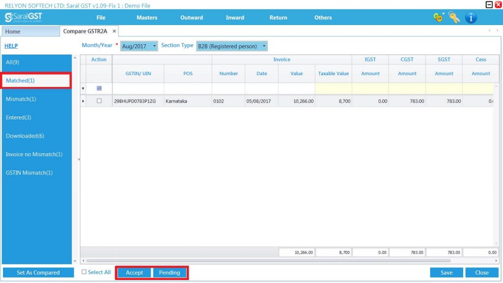 GSTR2 online filing procedure 15