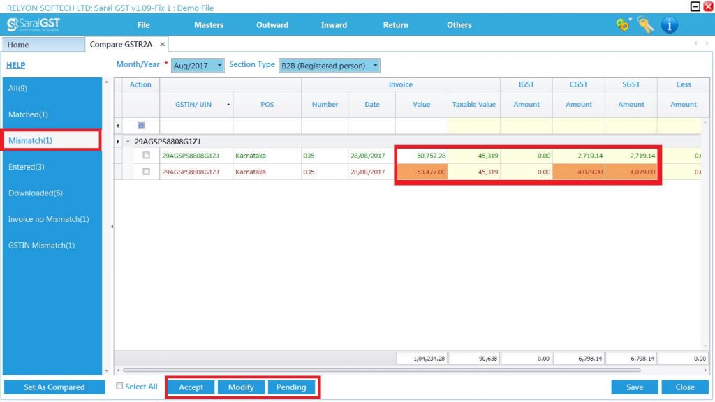 GSTR2 online filing procedure 16