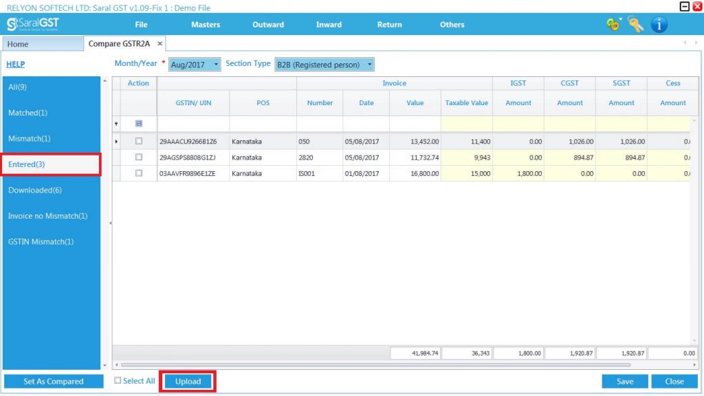 GSTR2 online filing procedure 17