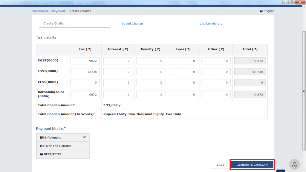 GSTR 3B online filing procedure