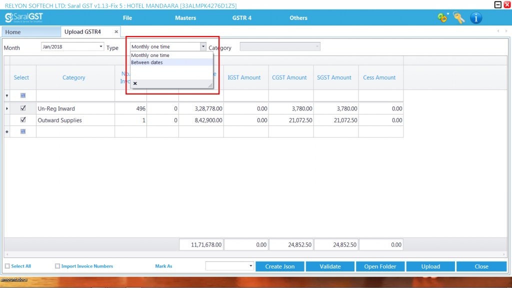 GSTR 4 filing procedure