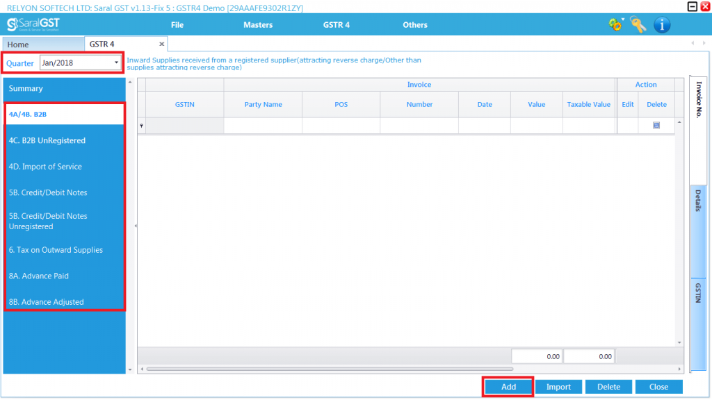 GSTR 4 filing procedure