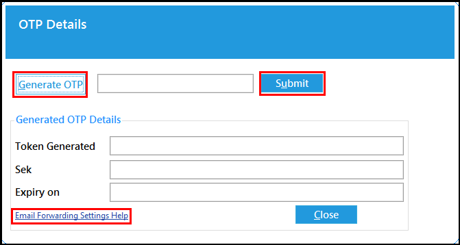 2.OTP Management in SARAL GST - Generate OTP