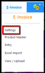1.E-Invoice generation through Saral GST-settings
