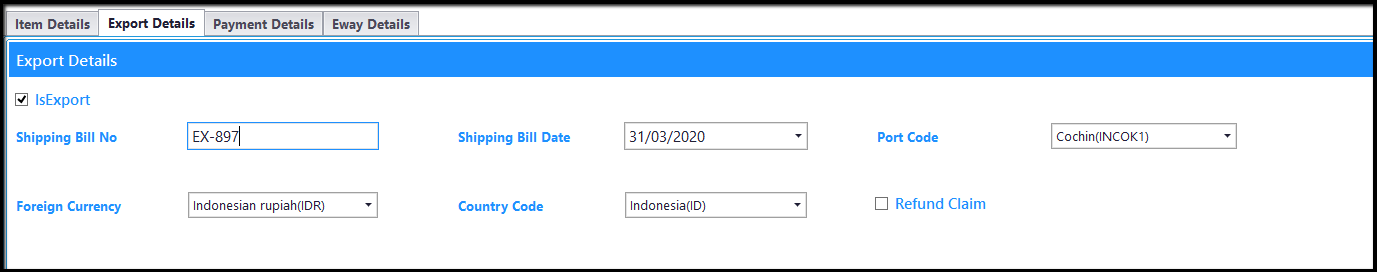 14.E-Invoice generation through Saral GST-isExport