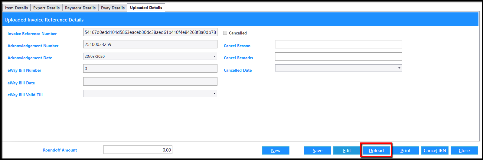 18.E-Invoice generation through Saral GST-upload