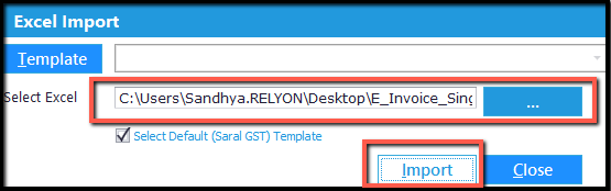 3. E-Invoicing details-Import