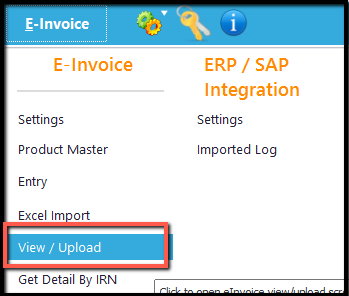 10.Excel integration- view e-invoice
