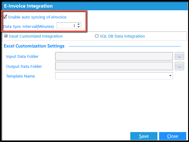 7.Excel integration- auto syncing e-invoice