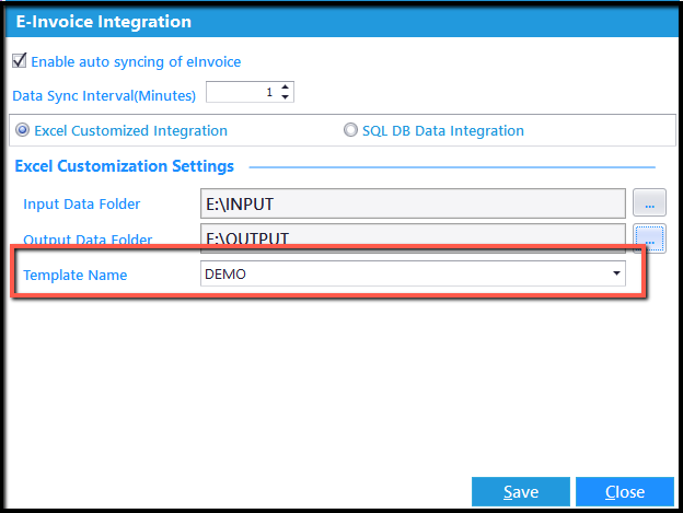 9.Excel integration-template name
