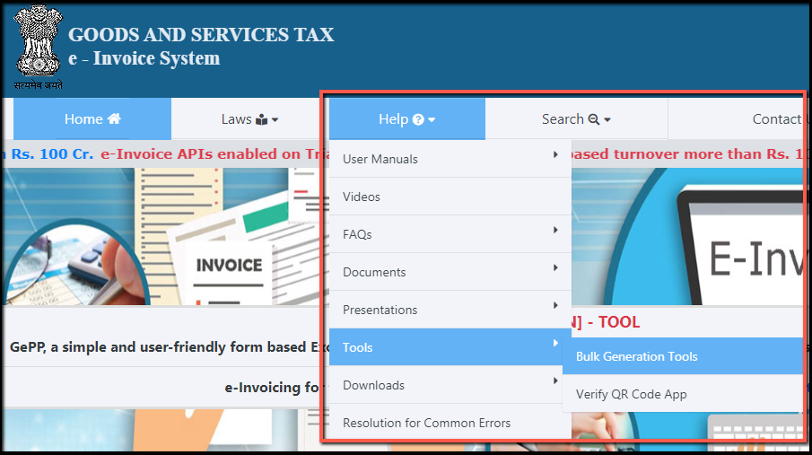 2.Bulk Generation of e-Invoices on IRP-bulk generation tools