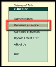 2.API integration for E-Invoicing in Tally-generate invoice