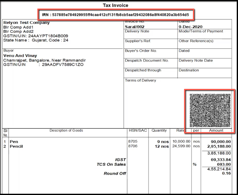 7.API integration for E-Invoicing in Tally-print invoice